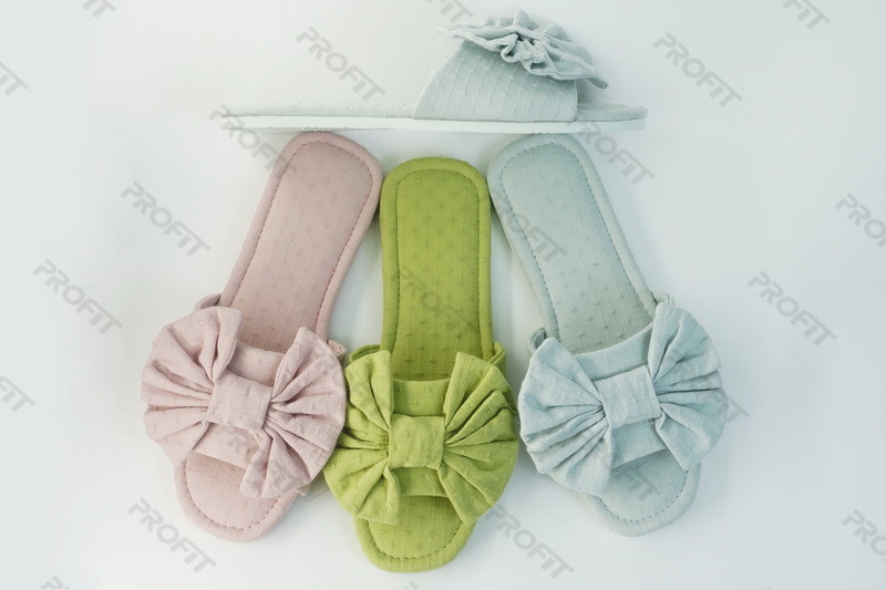 ODM Anti Slip Bow Design Square Toed Flat EVA Slide Sandal