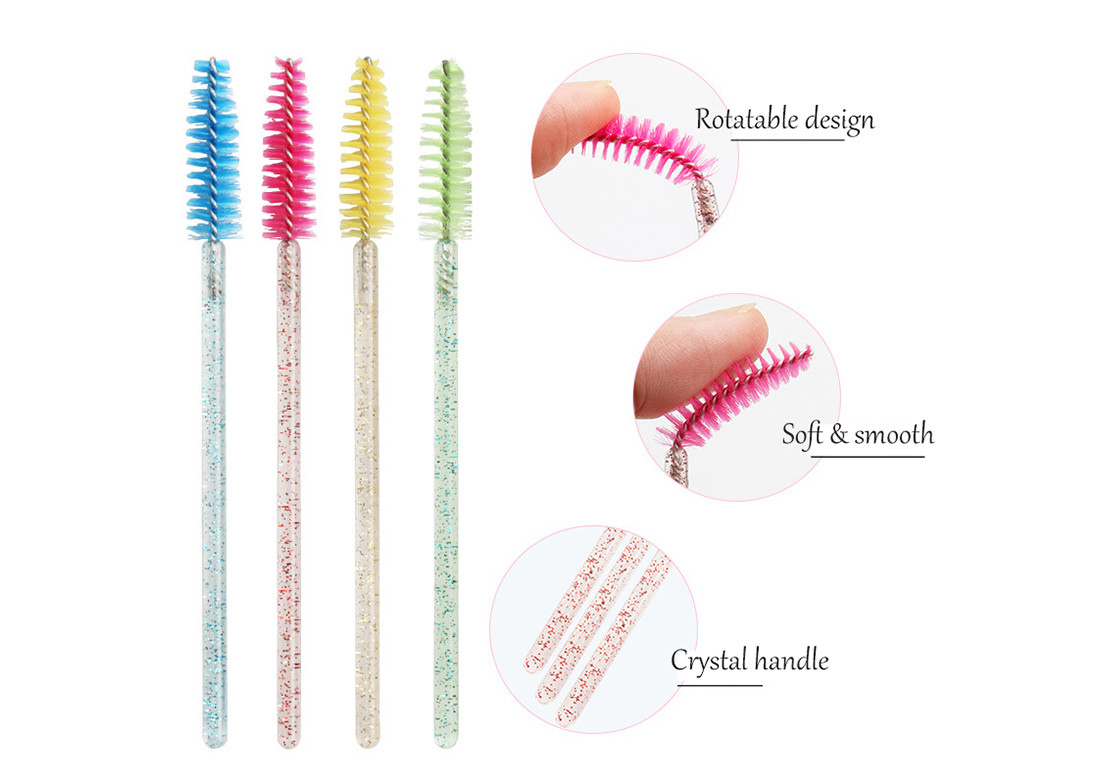Glitter Eyelash Extension Accessories Crystal Mascara Wands Brush