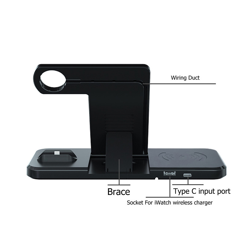 Dual 15W Custom Wireless Charger 4 In 1 Compatible Multiple Devices