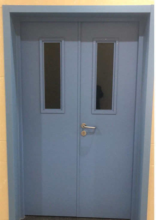 Swing Open Stainless Steel Fire Door Surface Finishing Structure 2050*900mm