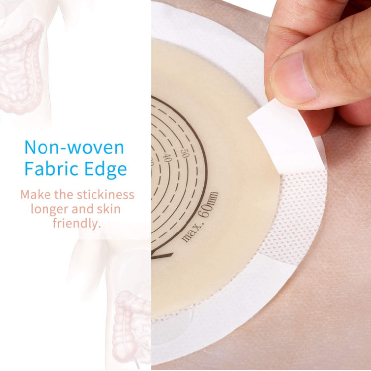 Factory price disposable free samples medical stoma colostomy bag adhesives with different type drainable ostomy bag