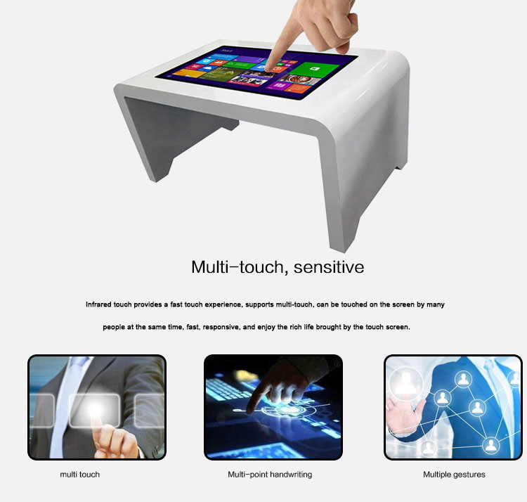 Multi Language Support Digital LCD Interactive Touch Screen Coffee Table For Business