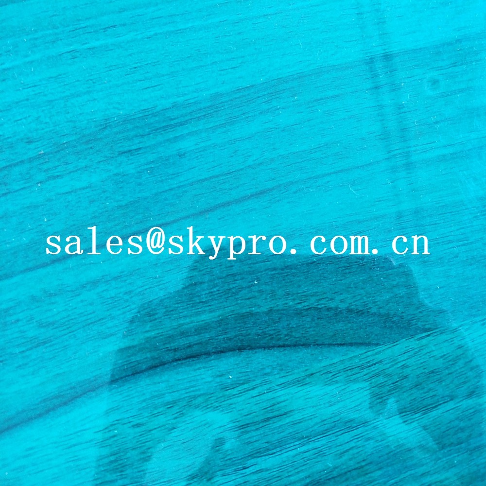 High Density PVC Plastic Sheet Transparent Blue Soft Super Thin Flexible