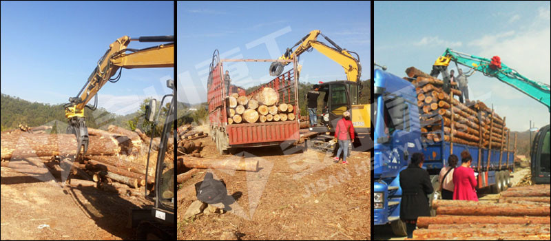 360 Degree Rotating Hydraulic Log Grapple For CAT 312CL 314 315 Excavator