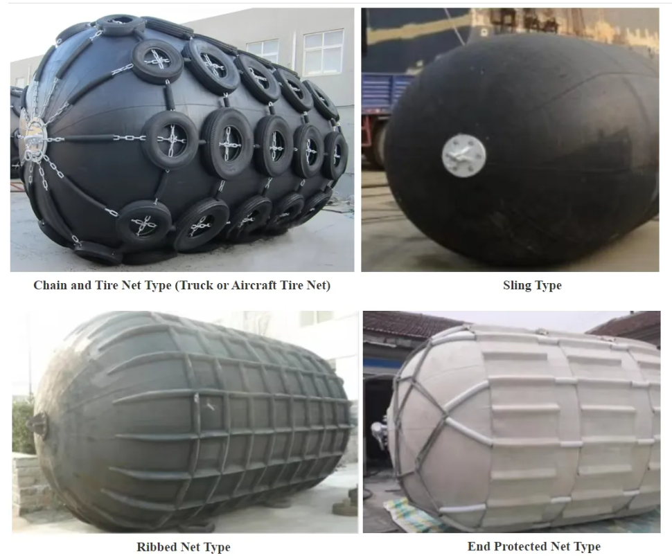 High Quality Marine Type Fender Pneumatic Rubber Fender for Boat Diameter 0.5m-4.5m Length1.0m-12m Initial Inner Pressure 50kpa, 80kpa Standard