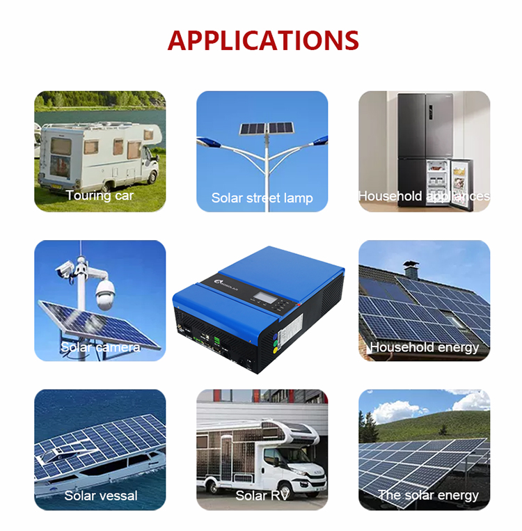 Amsolar Off Grid System 3KW 5KW 8KW 10KW High Frequency Off-Grid Solar Inverter with 1