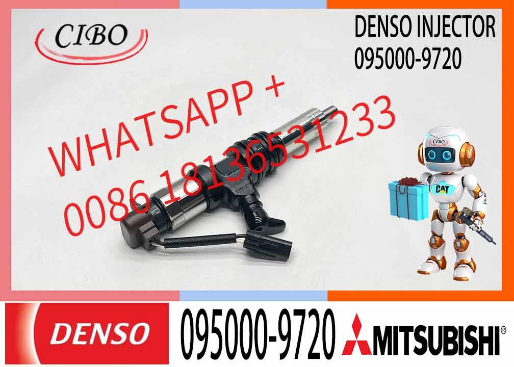 Common Rail Diesel Fuel Injector 095000-9720 ME307488 For Engine 6M60 7.5L