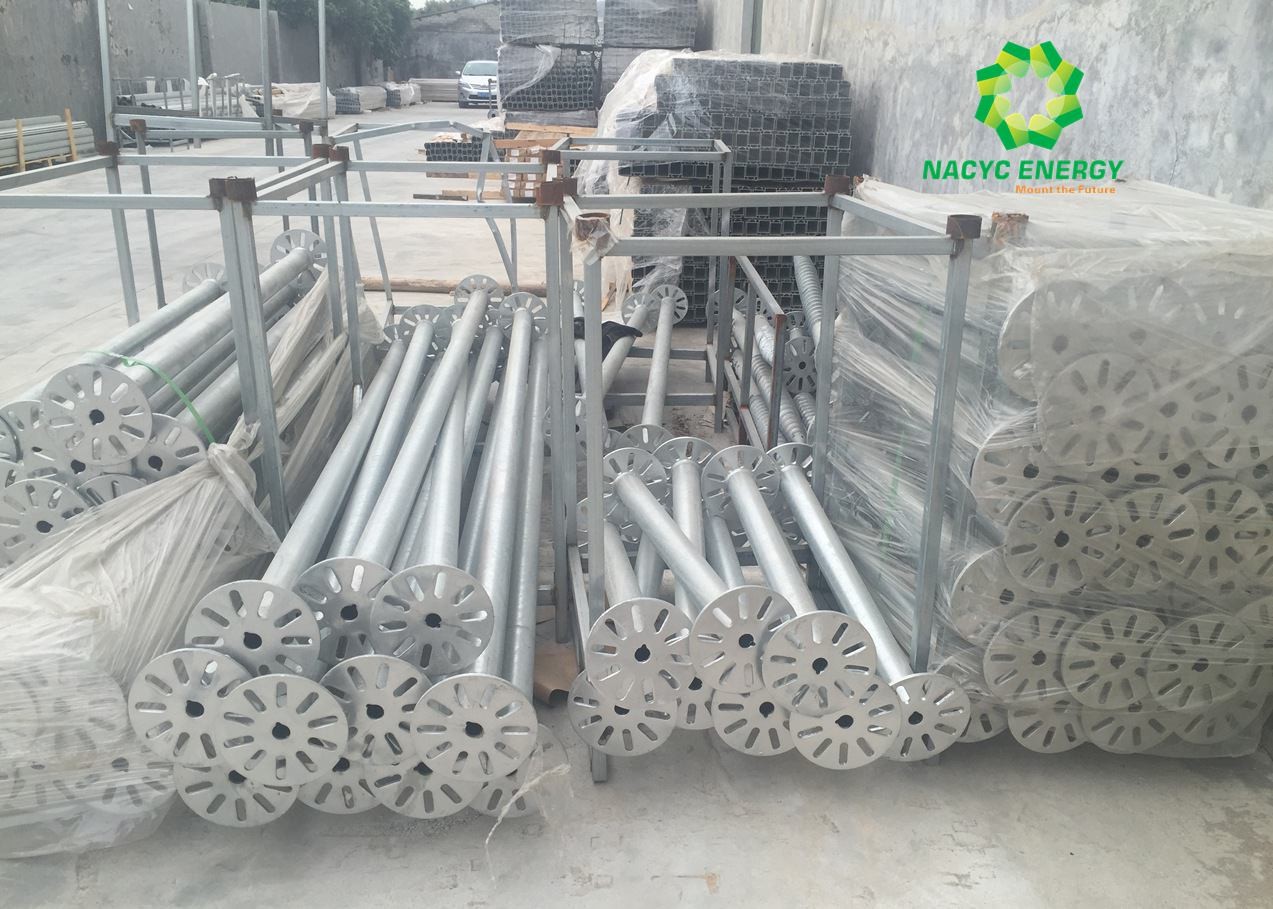 High Strength Bond Metal Ground Screw / Ground Screw Piles Saving Cost Effective