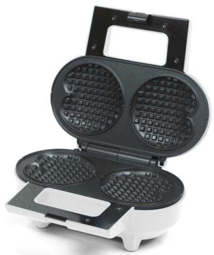 2 Holes Heart Waffle Maker Machine Custom Color With Bakelite Housing