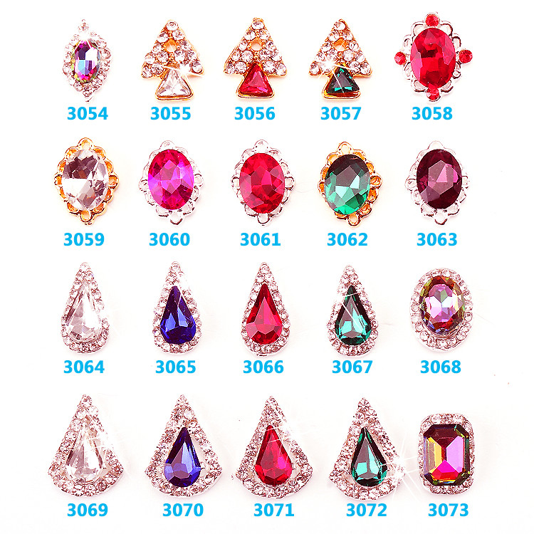 NEW Arrival jewelry nail art cabochons for nail art decoration - nail jewelry made with austrian oktant chaton, preciosa