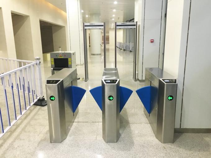 Pedestrian Optical Flap Barrier Gate Turn Style Gate With Anti - Breakthrough 0