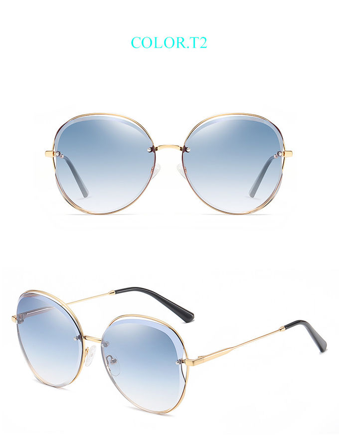 Luxury 146MM Cat Eye Square Sunglasses Authentic Italy BSCI Ladies Designer Sunglasses