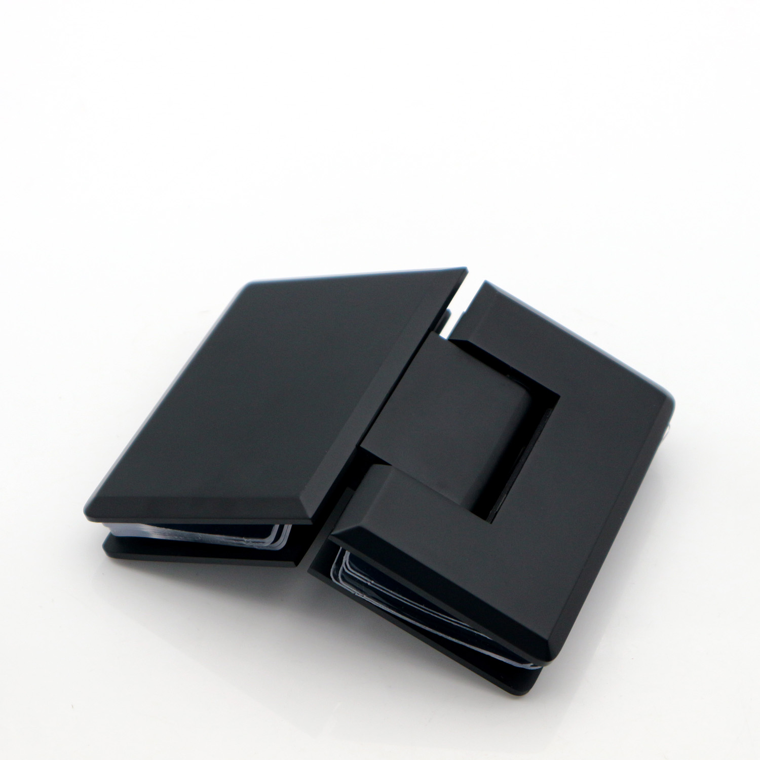 Glass Clamp Black Shower Door Hinge Long Life and Sleek Design for Bathrooms