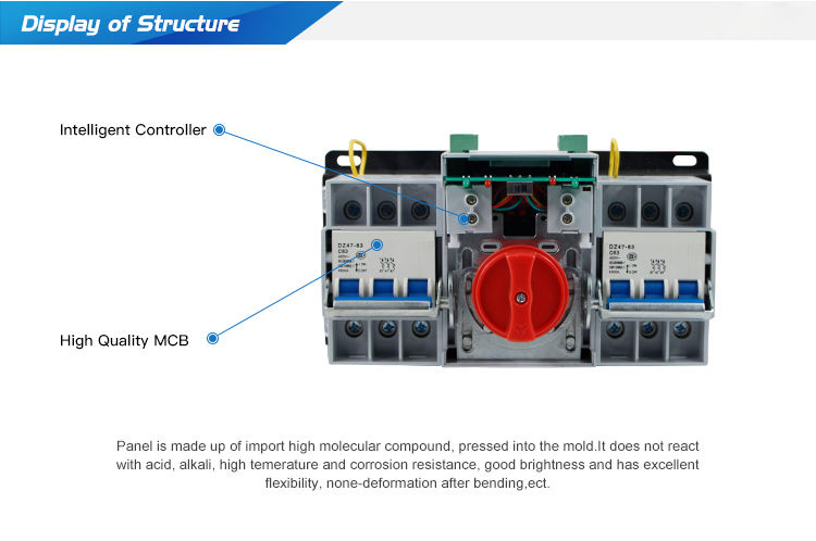Automatic Transfer Switch Generator ATS Supplier 63A Dual Power Automatic Transfer Switch Automatic Changeover Switch 400V 3P