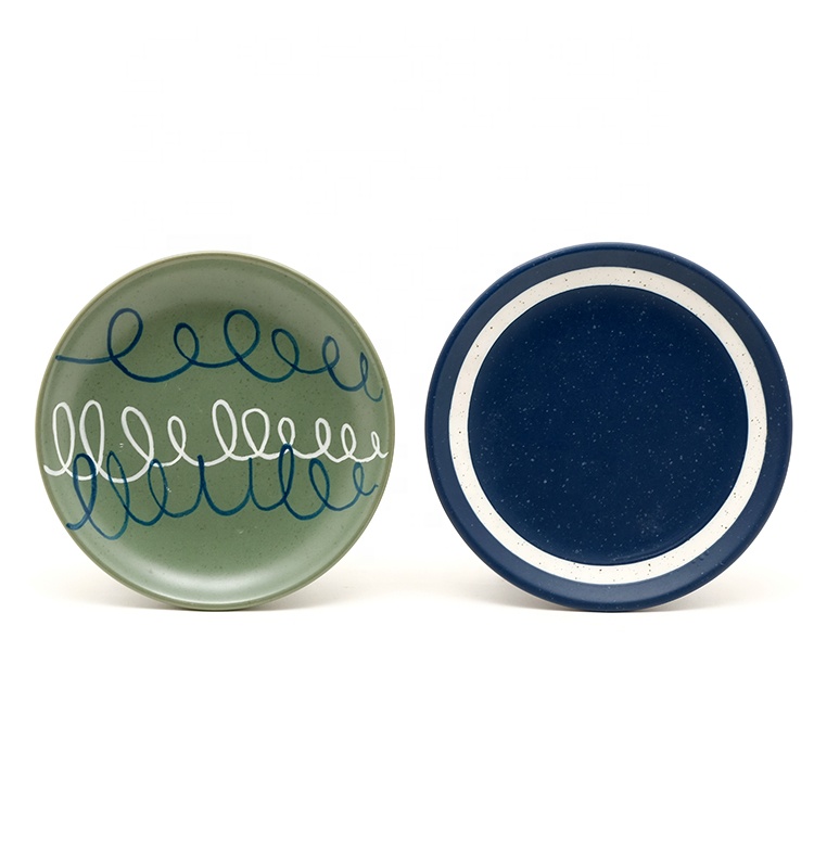 Tableware Dinner Plate Set Stoneware Handpaint Dinner Sets Gold Ceramic Dinner Plates