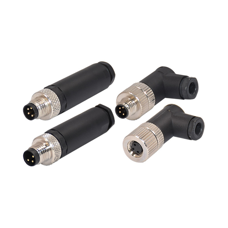 M8 Waterproof 3pin 4pin Male Female Right Angle Straight Assembly Sensor Connector