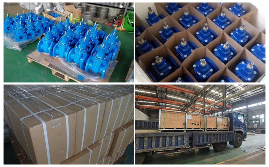 DN80 PN16 Handwheel Operated Ductile Iron Flange Gate Valve Good Sealing Performance