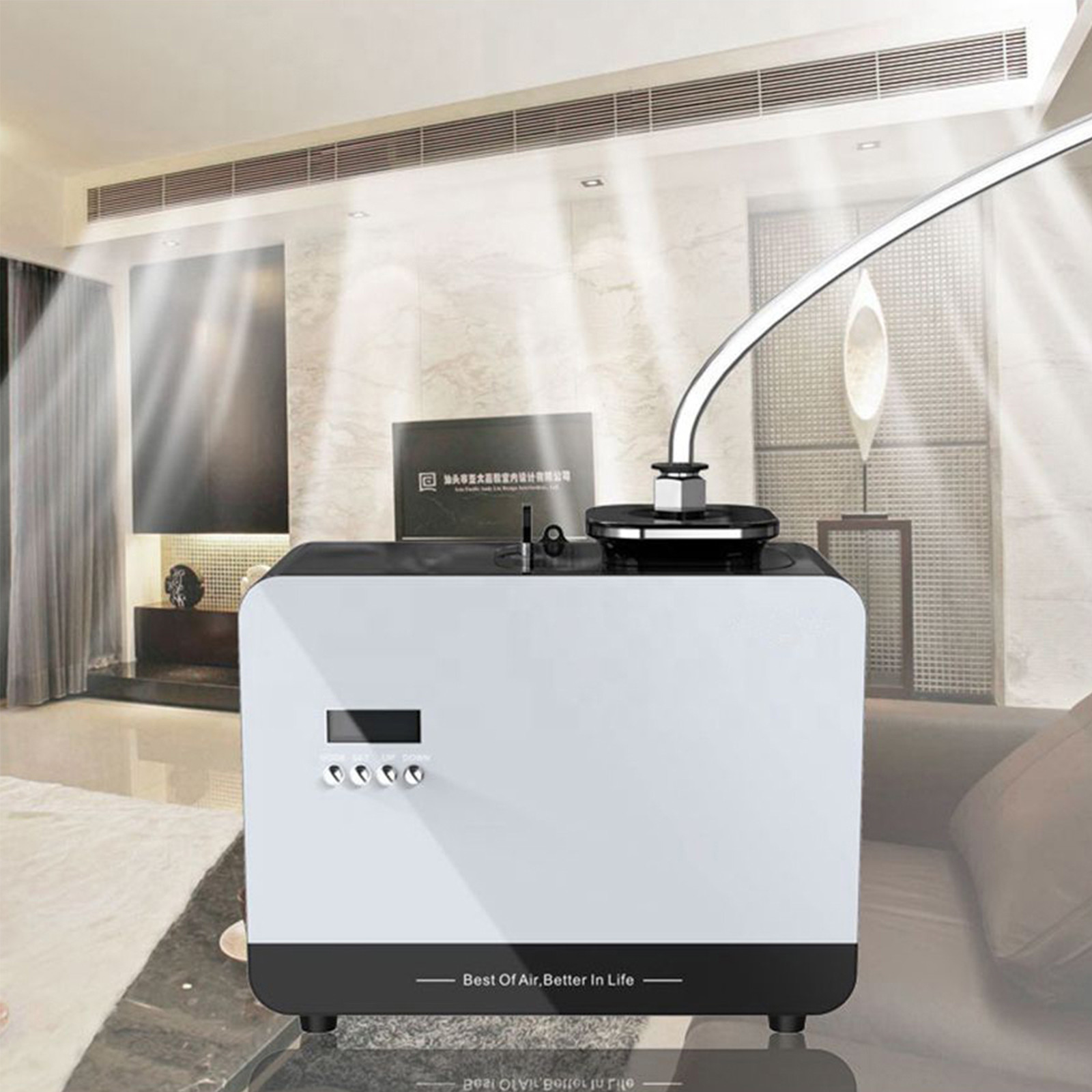 Buy cheap 12V Output White Essential Oil Diffuser for Creating a Relaxing Atmosphere Less Than 35dB Noise Level product