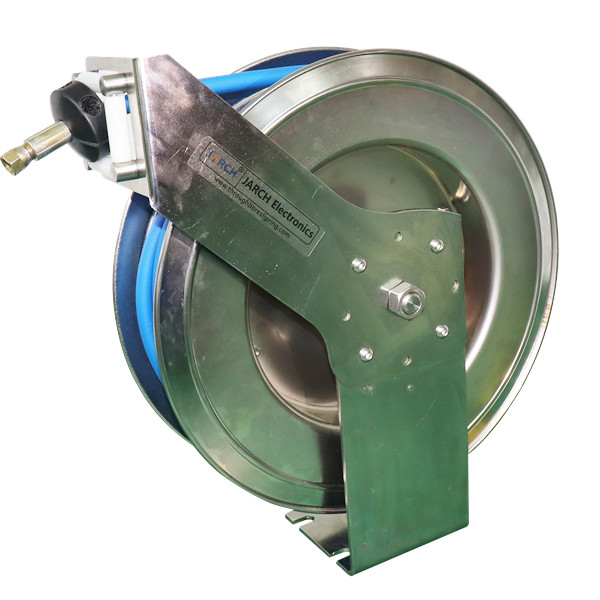 Automatic Retractable Hose Reel Stainless Steel Spring Loaded For clean water