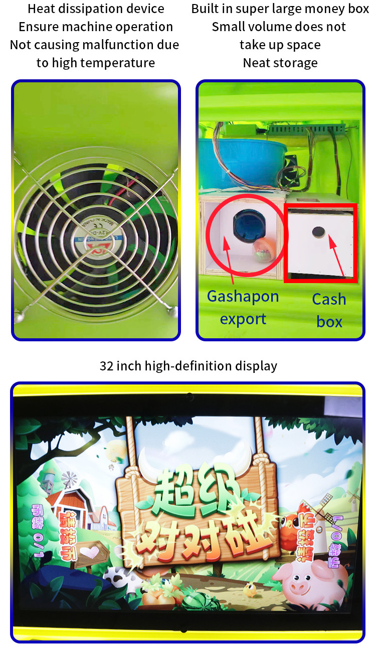 Blue Coin-Operated Amusement Machine Two Person Arcade Fishing Joystick Game Console
