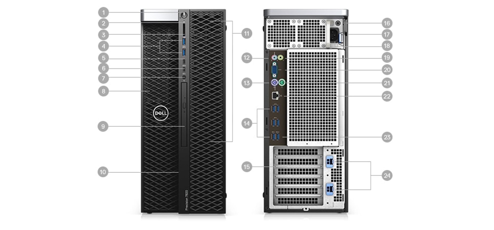 Dell Precision T7820 Xeon 3204 8G 1T 950W Tower Workstation Computer with Power Supply