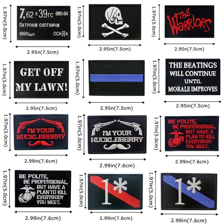 3D Twill 7.6cm Tactical Patch Clothing Embroidered Badges For Amy Uniform
