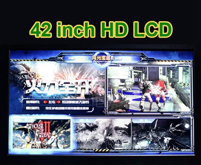 2 Players Shooting Game Machine 42" Aliens Extermination With Pedal