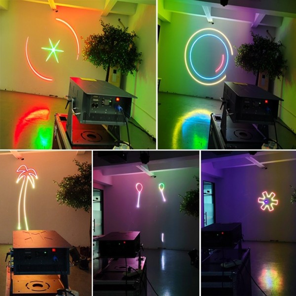 30W Waterproof RGB Laser Light Animation Projector IP65 Outdoor Party Stage DJ