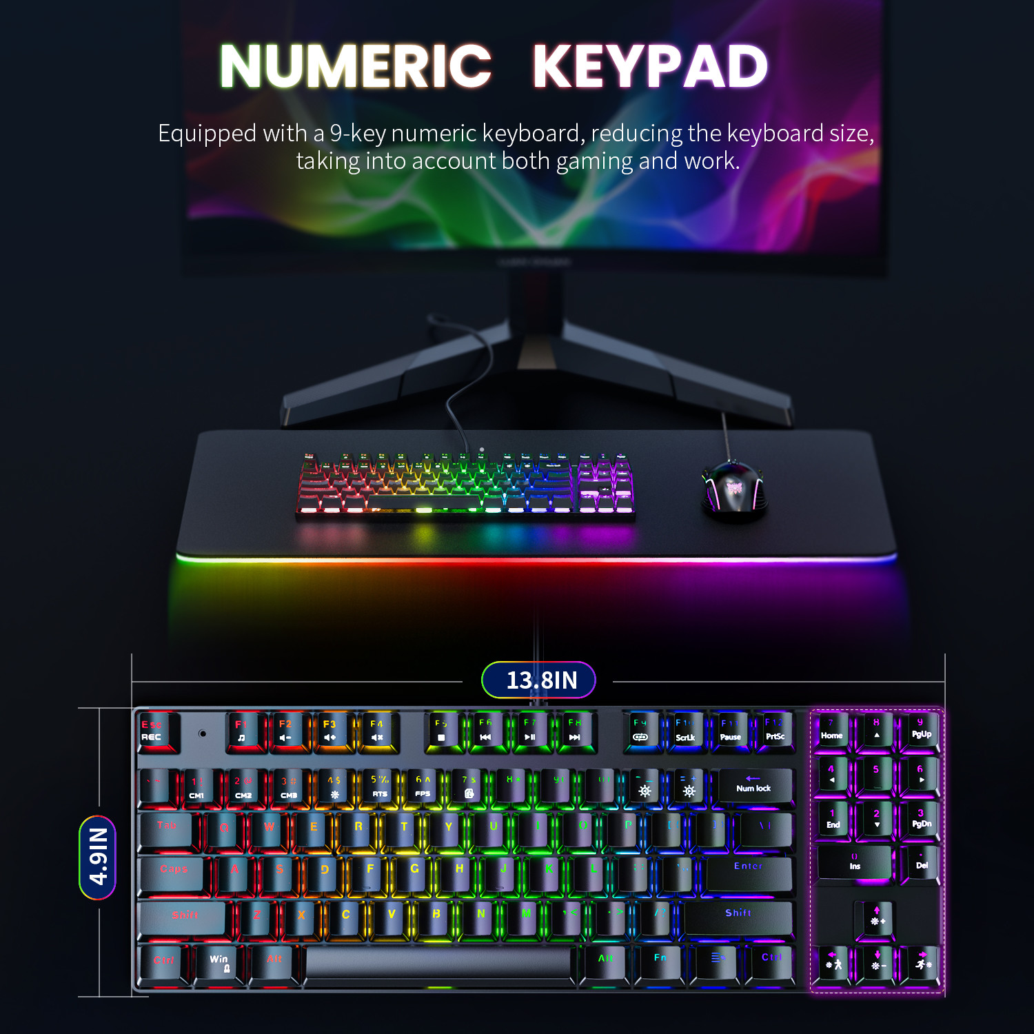 Onikuma Wholesale LED Light Computer PC Gaming Kit Set Optical Gaming Keyboard and Mouse Combo