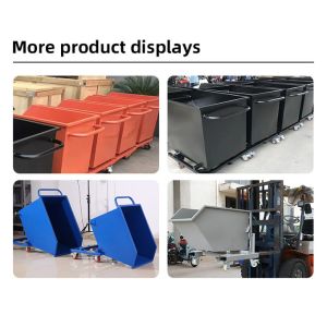 Tilting Hopper Truck Metal Dump Truck Skip Bins Waste Container For Waste