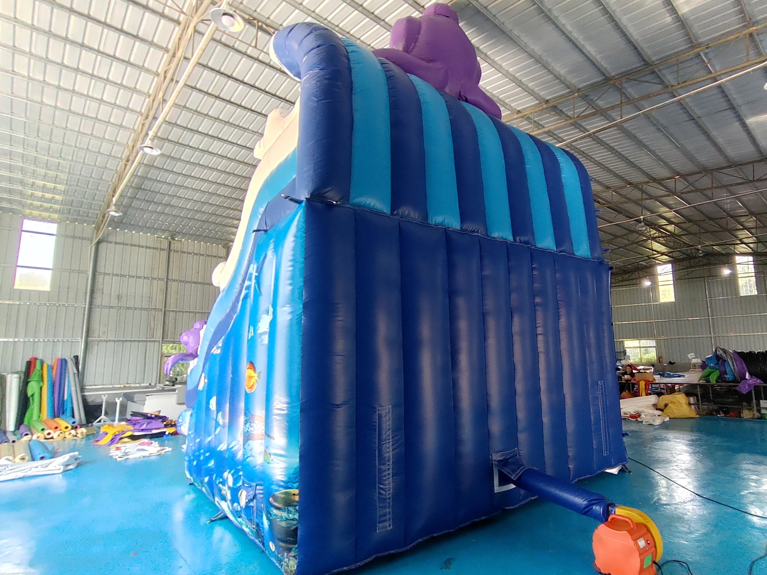New Design Popular Inflatable Slide Ocean Octopus Cartoon Party Inflatable Dry Double Slides For Kids And Adults