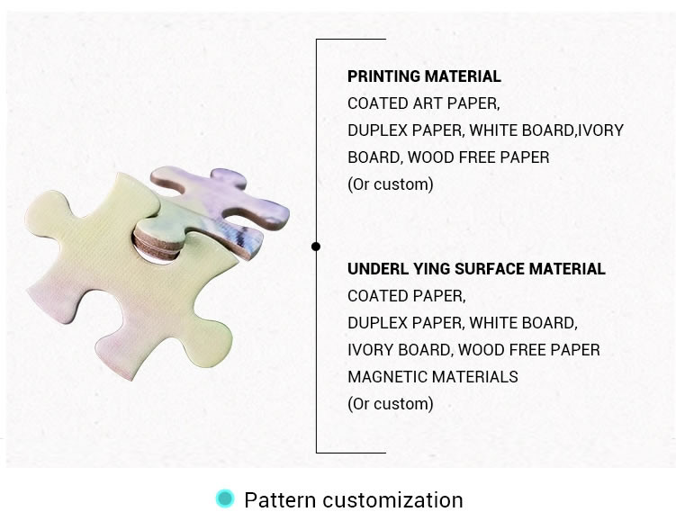 3.0mm Cardboard Smooth Varnish Custom Printed Puzzles ROSH