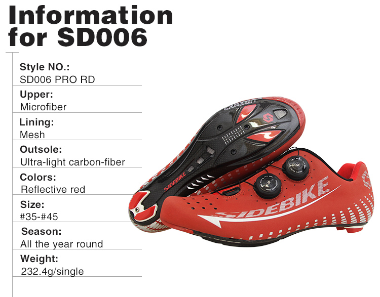 Spring Carbon Road Cycling Shoes Geometry Design Body High Pressure Resistance
