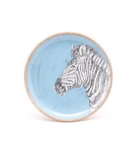 China Animal Zebra Tiger Printing Stoneware Plate For Kids Heath Ceramics Dinner Plates on sale