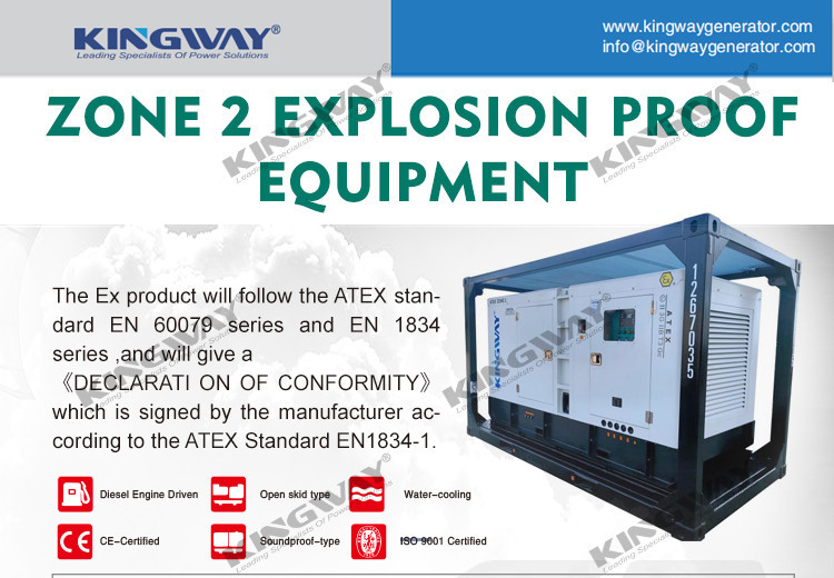Kingway Power ATEX Zone 2 Equipment Diesel Generator Set 100KVA