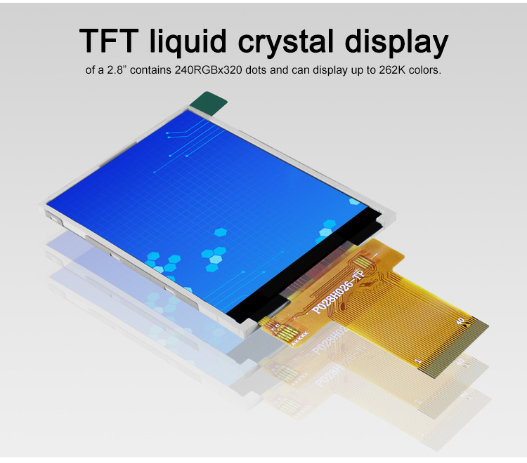 Polcd ILI9341V 2.8 Inch Tft Lcd 350 Nit Lcd Touch Screen For Medical