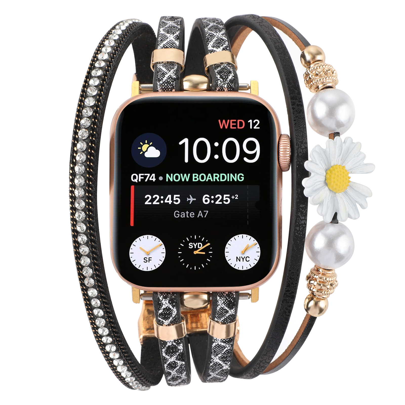 DHL.UPS.FEDEX.EMS Trendy Zou Chrysanthemum Decorative Smart Watch Band