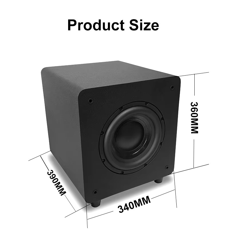 MDF Wooden Home Active Subwoofer With 10 Inch Woofer Driver Low Pass Filter 100 Watts