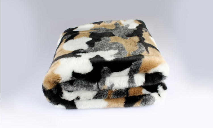 Double Layer Faux Fur Bed Blanket Enviroment Friendly For Gifts / Home Anti - Pilling