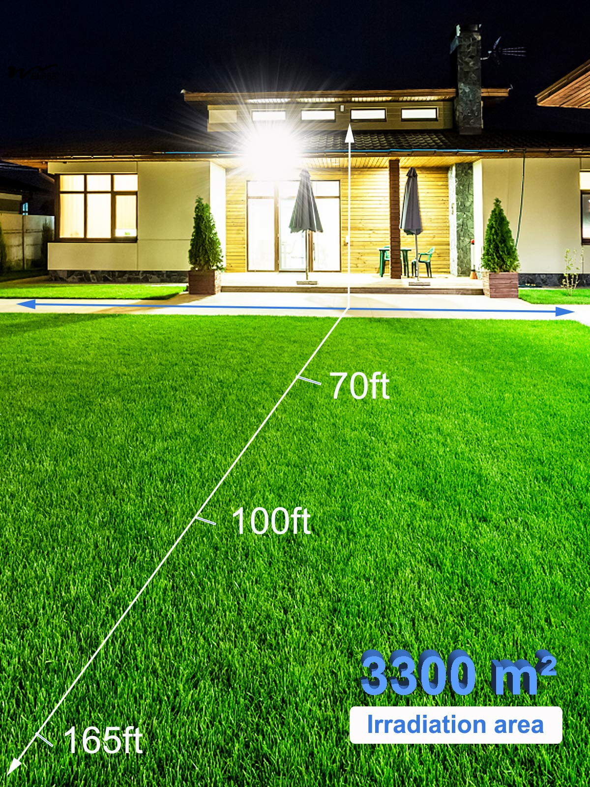 Outdoor Stadium Lighting LED Flood Lamp 200w White Light Waterproof Adjustable Angle
