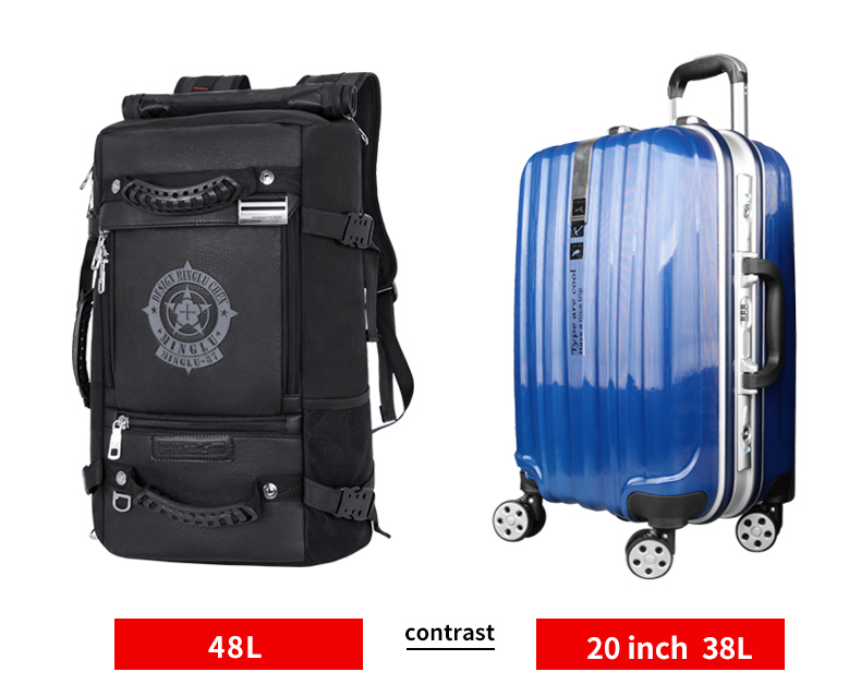 56-77L Large Capacity Hiking Backpack Anti Theft Water Resistant Laptop Bag