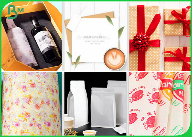 Food Grade 1 Side Coated MG White Kraft Paper 30gsm 40gsm 50gsm For Candy Packing 