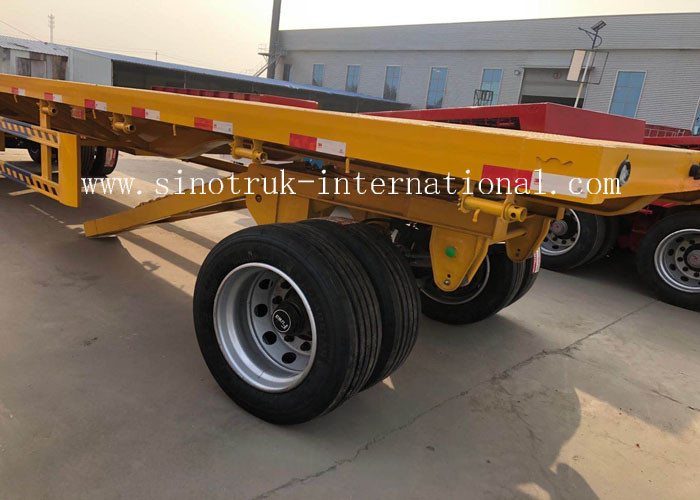 SINOTRUK Mn Steel 3 Axles Flatbed Cargo Full Trailer