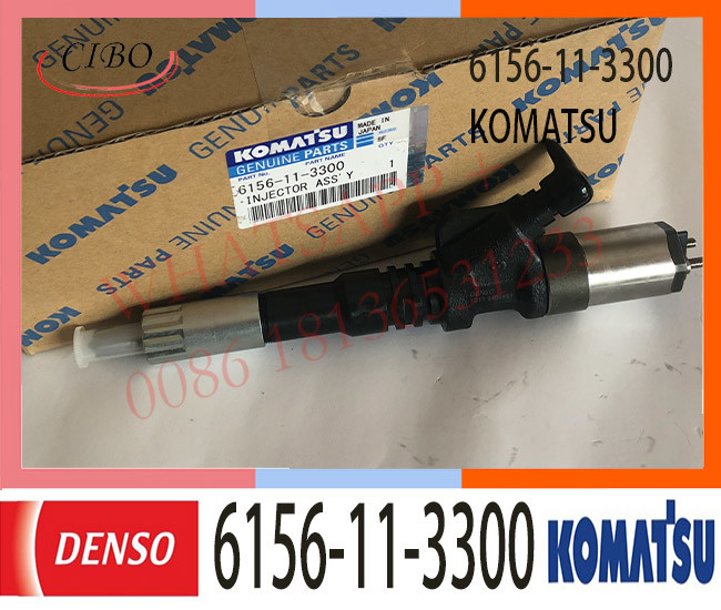 6156-11-3300 KOMATSU Diesel Engine Fuel Injector 6156-11-3300 095000-1211 SAA6D125 PC400-7 PC450-7 Engine D85EX-15