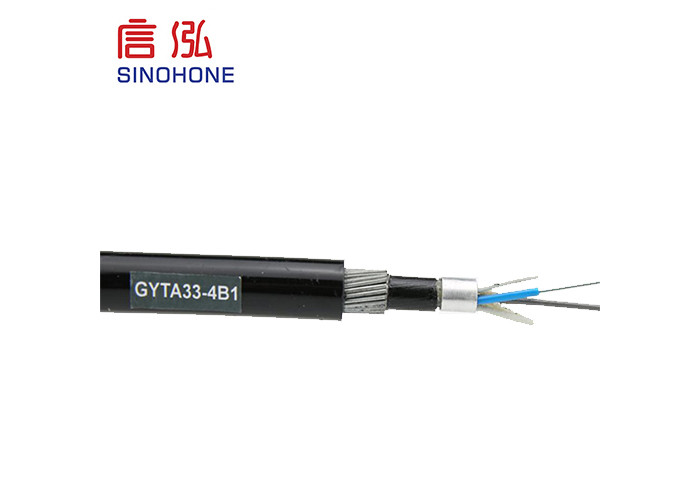 High Strength 24 Core Armoured Fiber Optic Cable Loose Tub With PE Inner Sheath