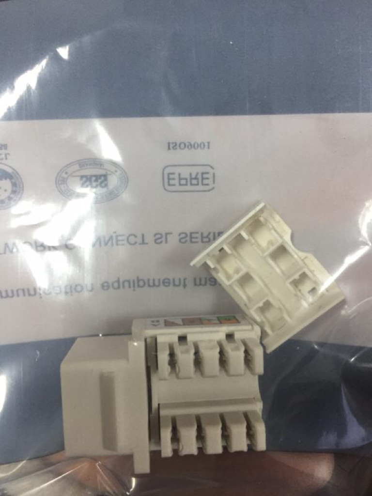 Cat5e RJ45 Keystone Jack UTP Punch Down Toolless Keystone Jack ISO Standards