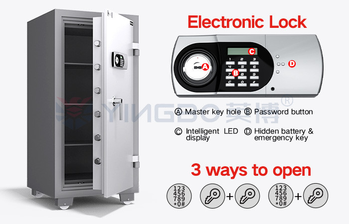 Durable Cement Material H1280mm Fireproof Safe Box For Documents
