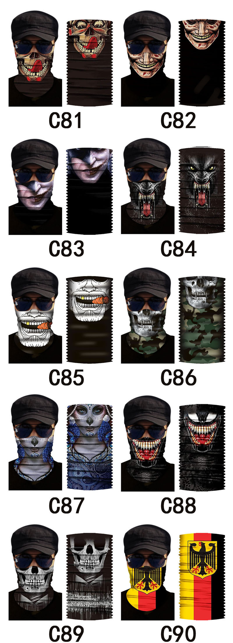 Printed Square Flag Custom Embroidered Bandanas
