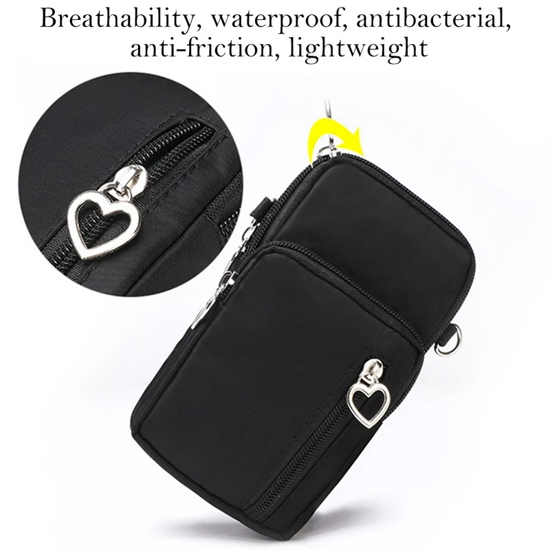 2022 Newest Women Sports Mini Square Bags Messenger Cellphone Pouch Key Wallet Arm Phone Bag Outdoor Running Pack Multi Pockets