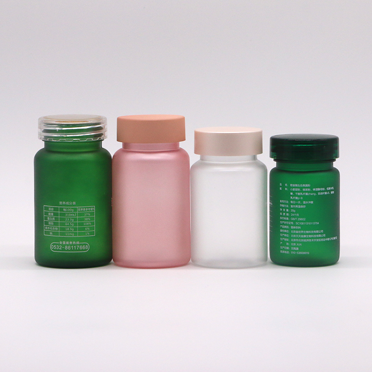 Pharmaceutical Grade 100cc PET Frosted Plastic Pill Bottle with Child Proof Screw Cap